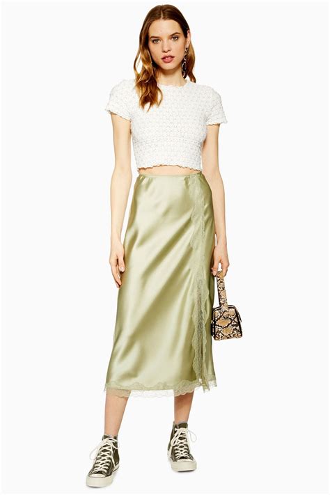 satin skirt topshop